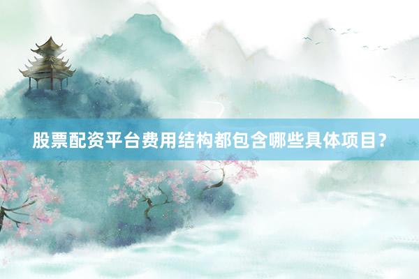 股票配资平台费用结构都包含哪些具体项目？