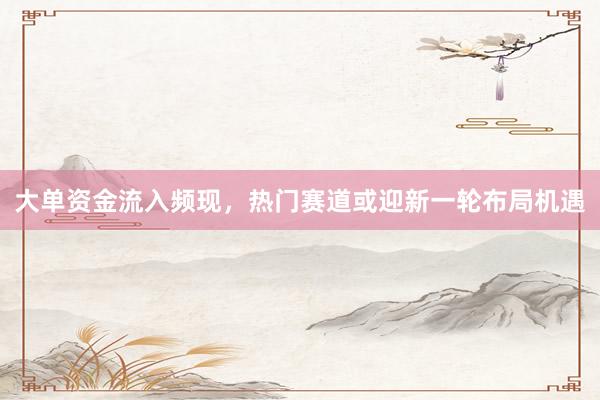 大单资金流入频现，热门赛道或迎新一轮布局机遇