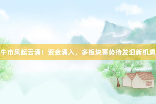 牛市风起云涌！资金涌入，多板块蓄势待发迎新机遇
