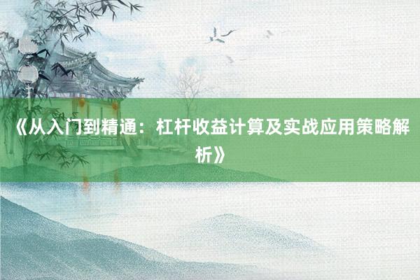 《从入门到精通：杠杆收益计算及实战应用策略解析》